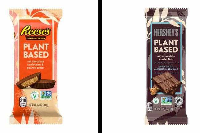 Plant-based Hershey bars