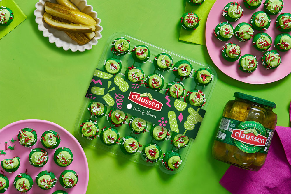 Baked by Melissa and Claussen Pickles create pickle cupcake for ...