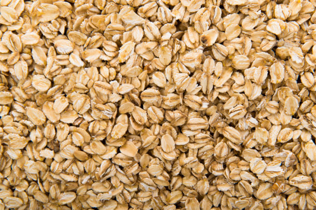 Close-up shot of oats. 