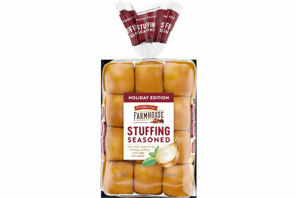 Package of Pepperidge Farm Farmhouse rolls. 