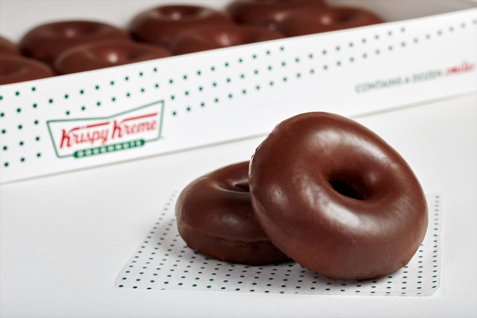 Krispy Kreme celebrates chocolate glazed doughnut anniversary with